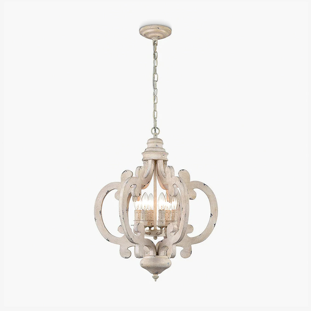 Antique White Style Chandelier - Vakkerlight