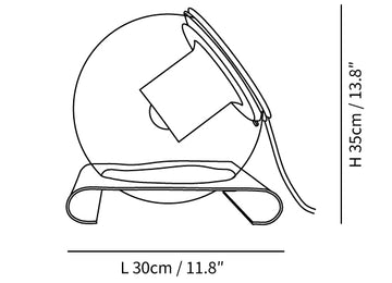 Lampe de Table Anvia en Verre — Plans cotés 1