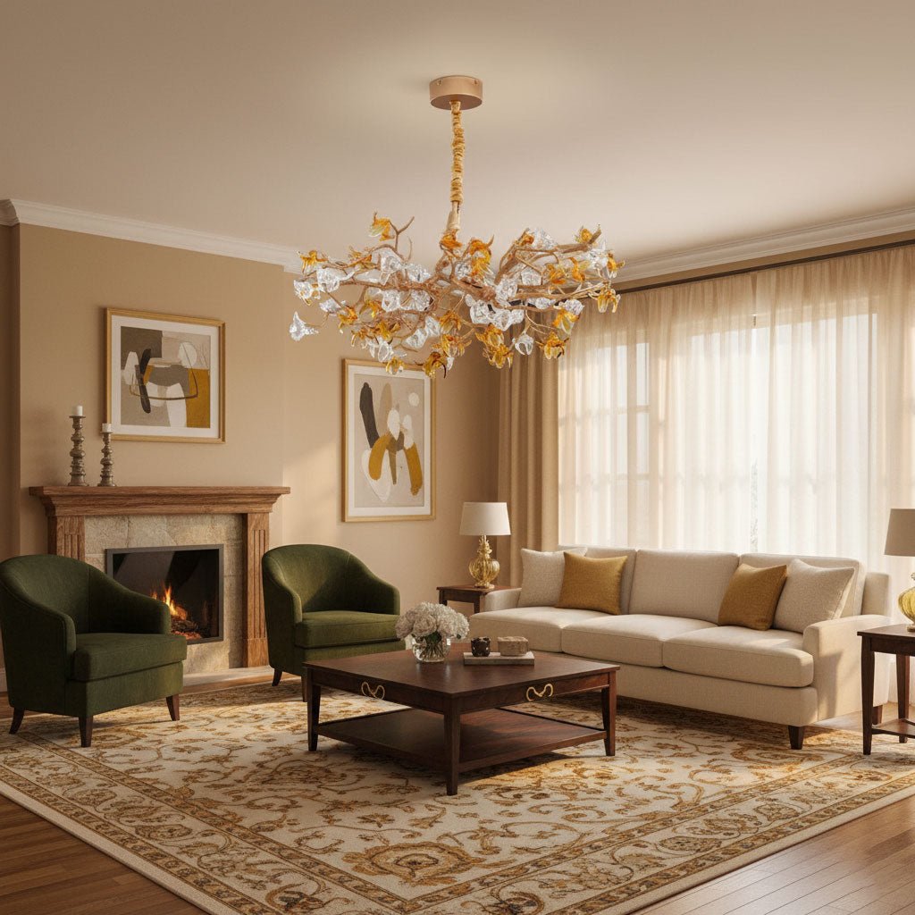 Aosta Brass Branch Chandelier - Vakkerlight