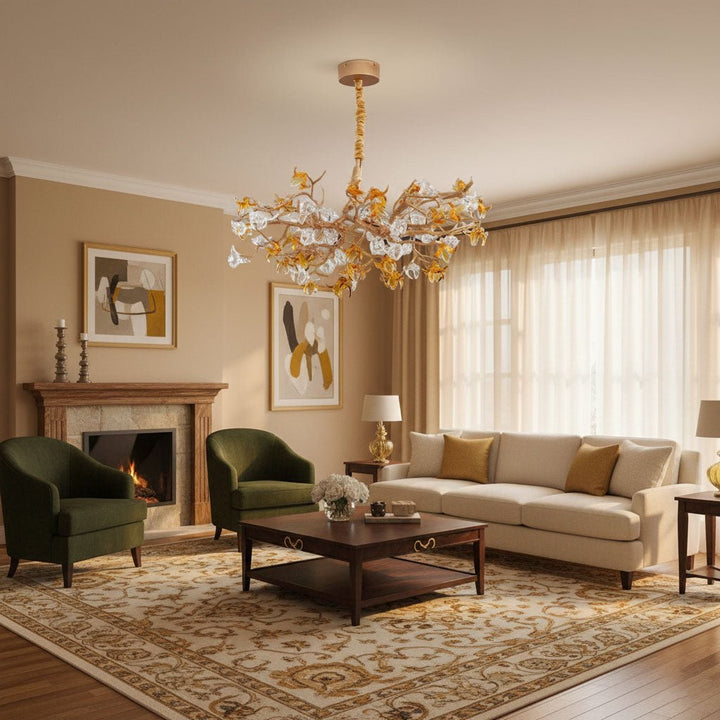 Aosta Brass Branch Chandelier - Vakkerlight