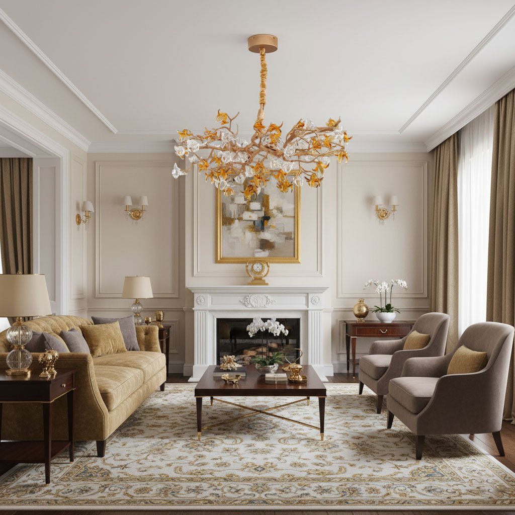 Aosta Brass Branch Chandelier - Vakkerlight