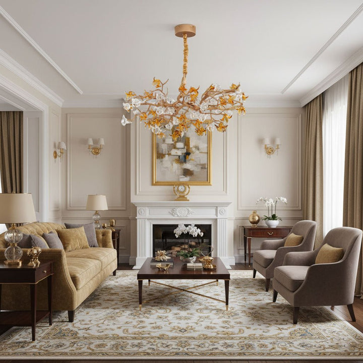 Aosta Brass Branch Chandelier - Vakkerlight