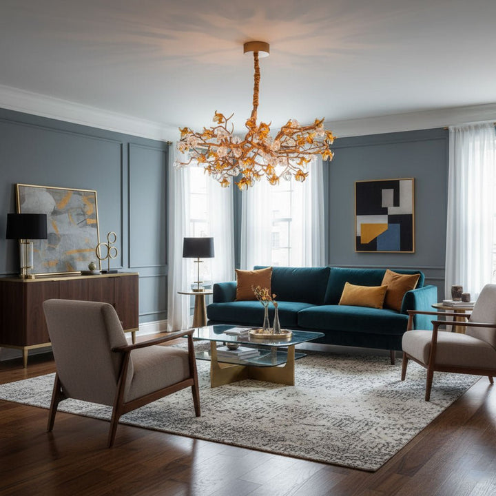 Aosta Brass Branch Chandelier - Vakkerlight