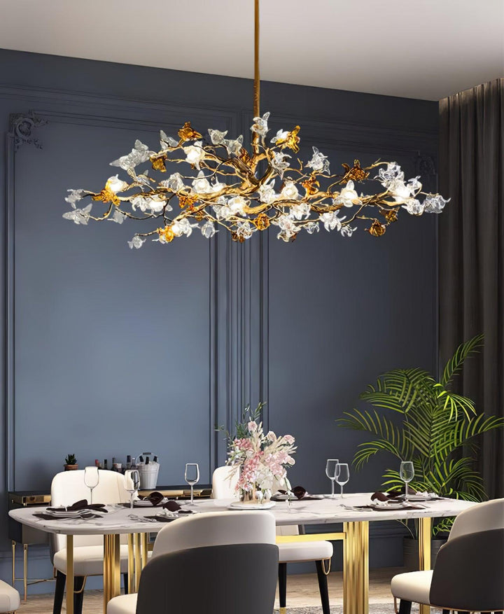 Aosta Brass Branch Chandelier - Vakkerlight