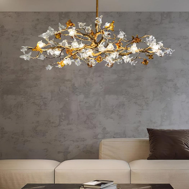 Aosta Brass Branch Chandelier - Vakkerlight