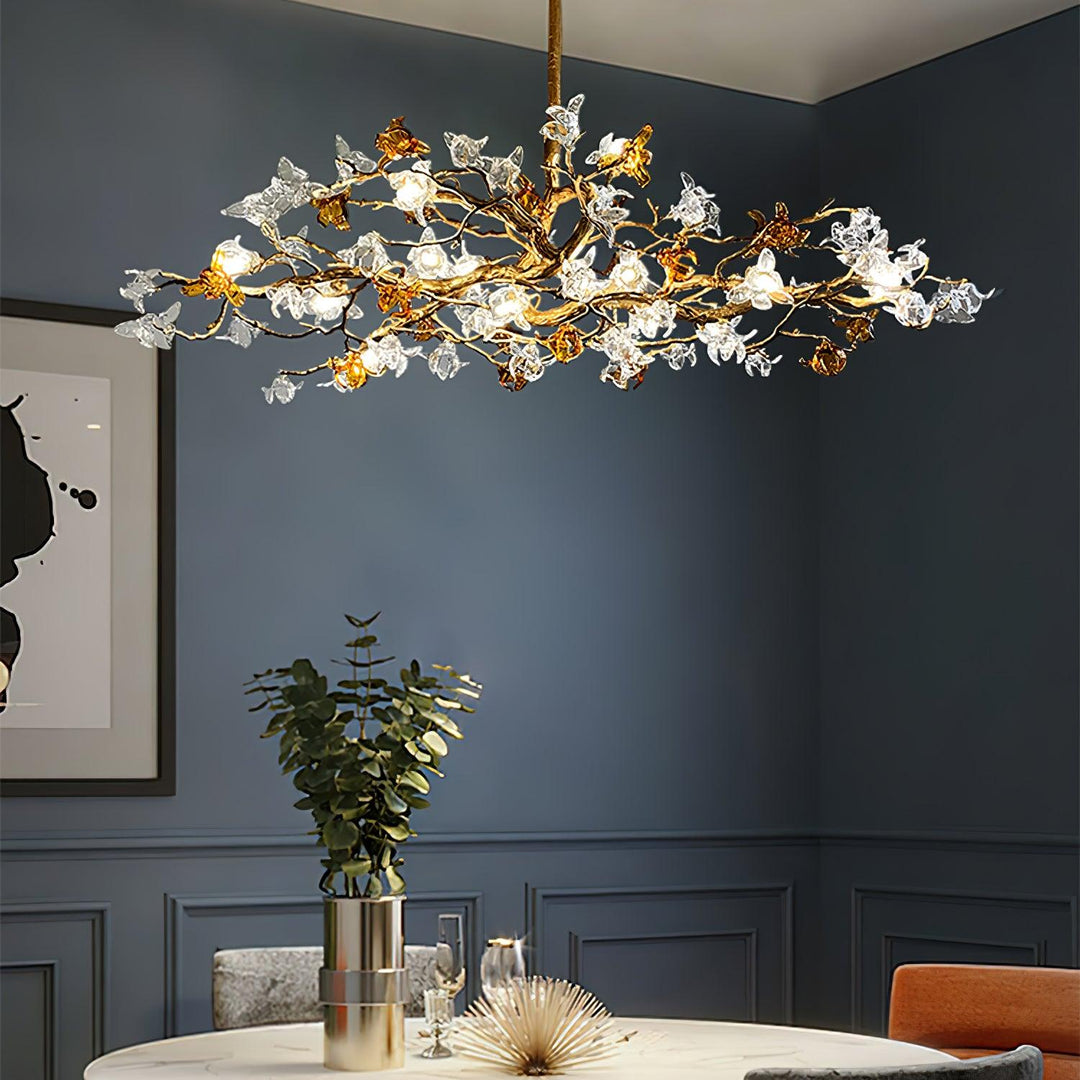 Aosta Brass Branch Chandelier - Vakkerlight