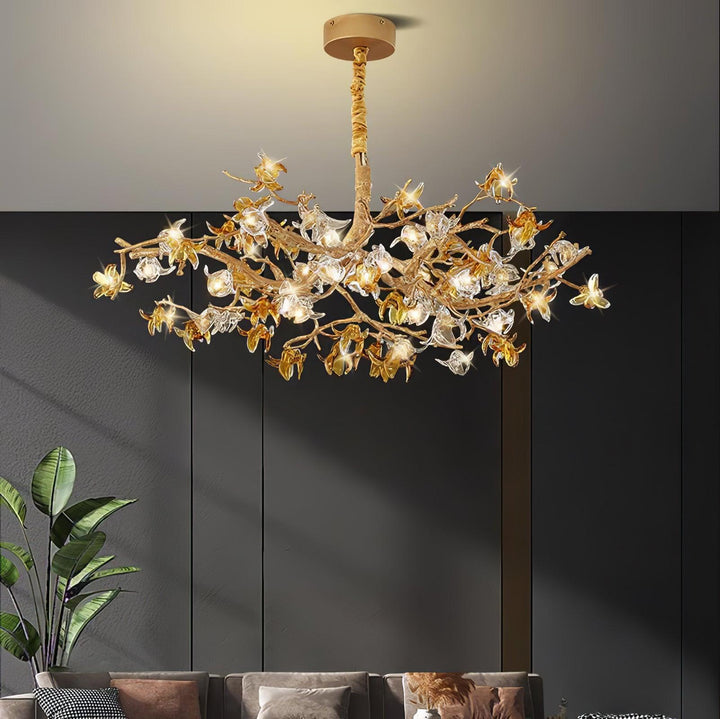 Aosta Brass Branch Chandelier - Vakkerlight