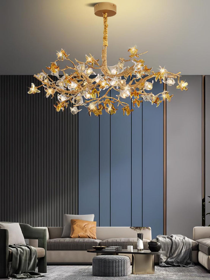 Aosta Brass Branch Chandelier - Vakkerlight