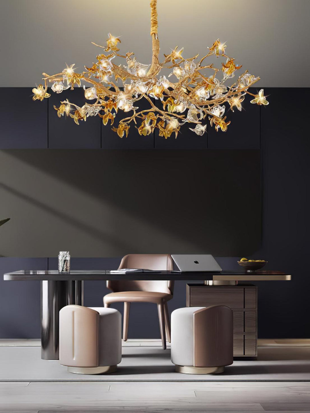 Aosta Brass Branch Chandelier - Vakkerlight