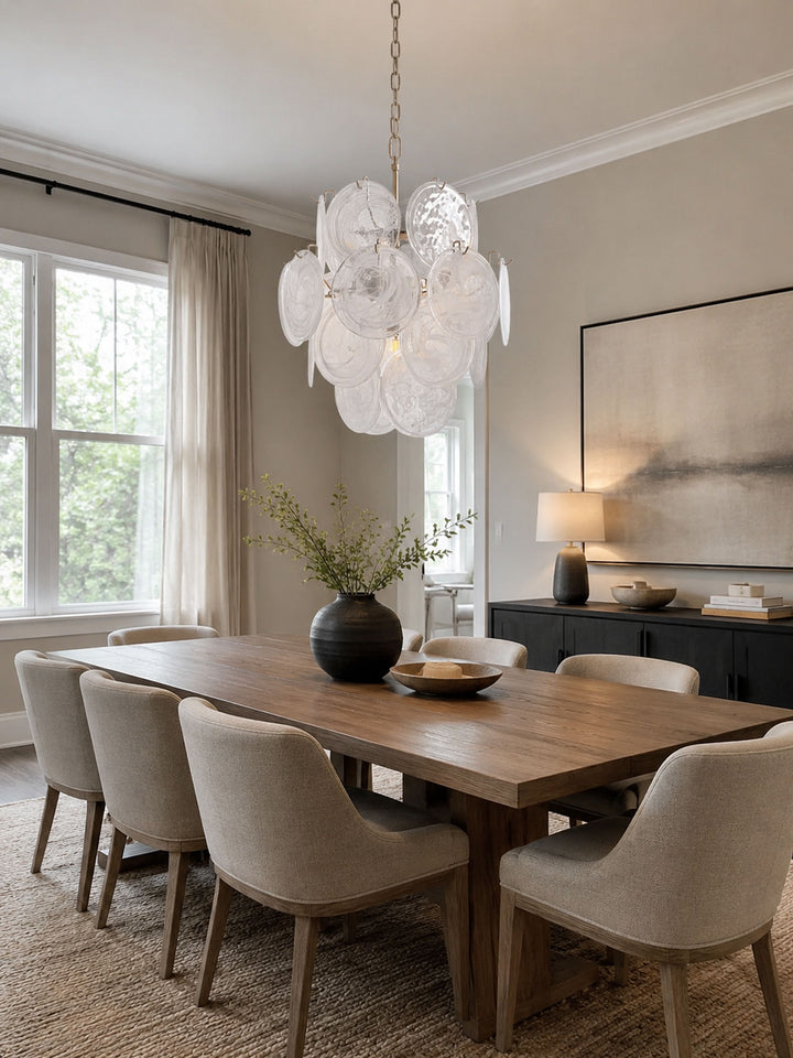 Aqua White Glass Chandelier - Vakkerlight