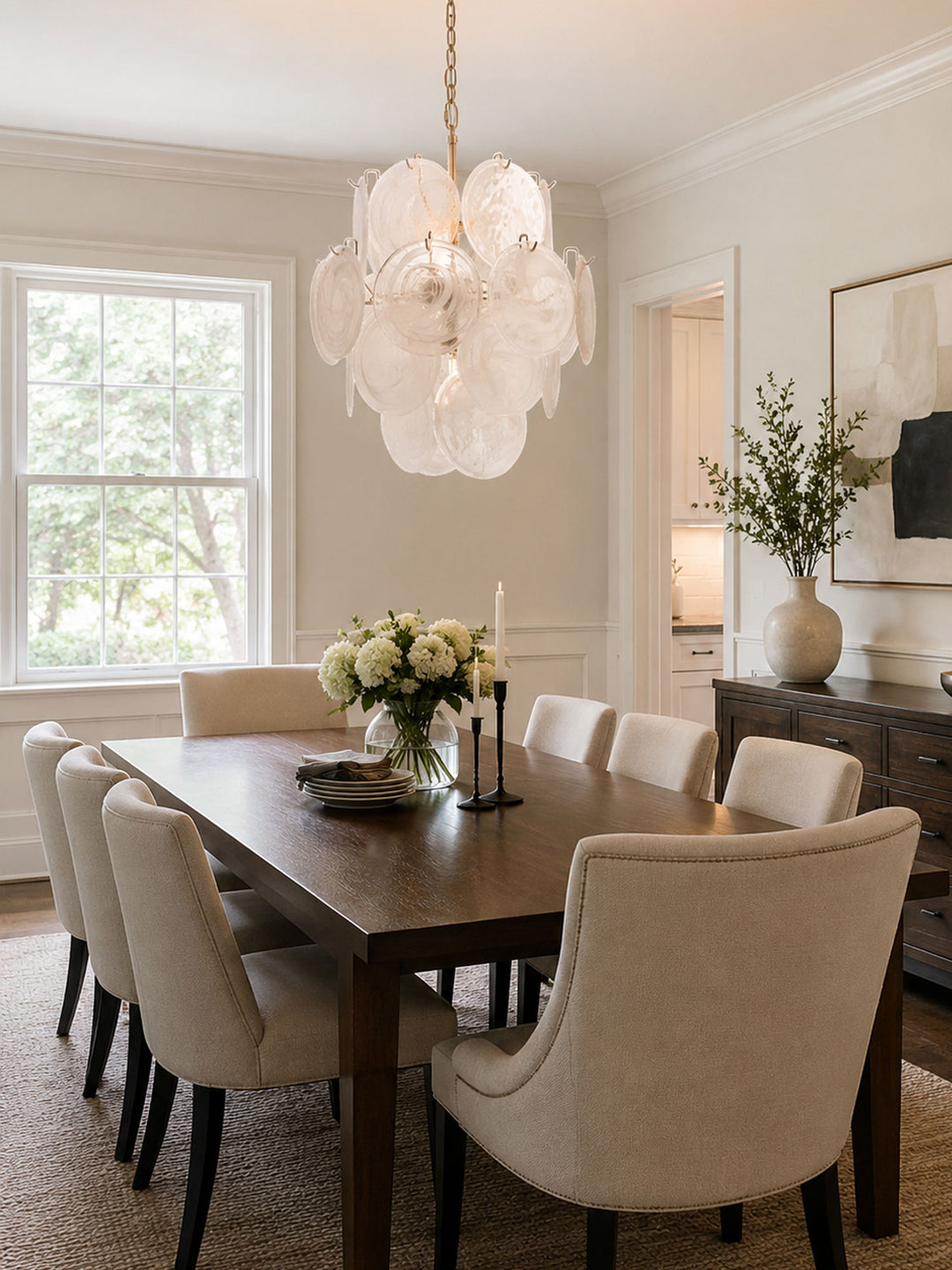 Aqua White Glass Chandelier - Vakkerlight