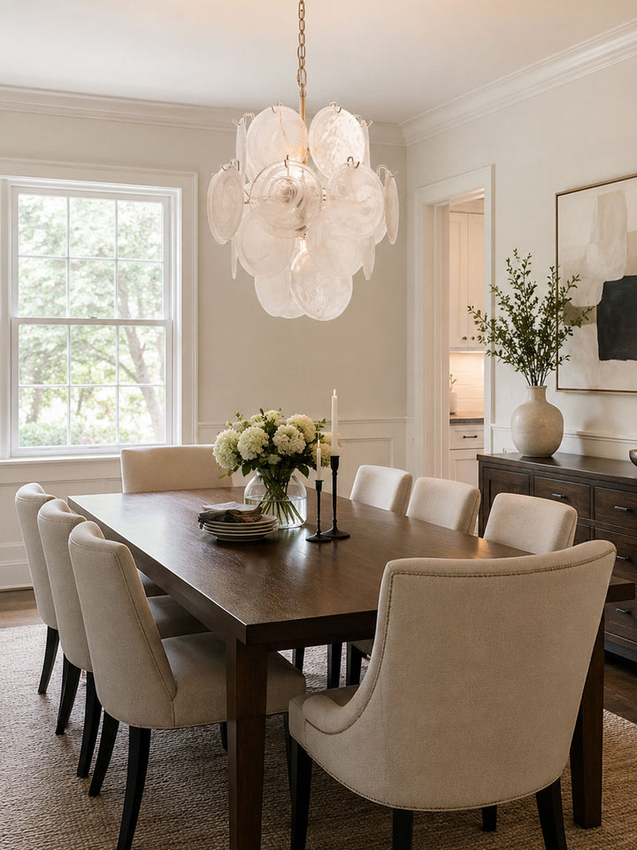 Aqua White Glass Chandelier - Vakkerlight