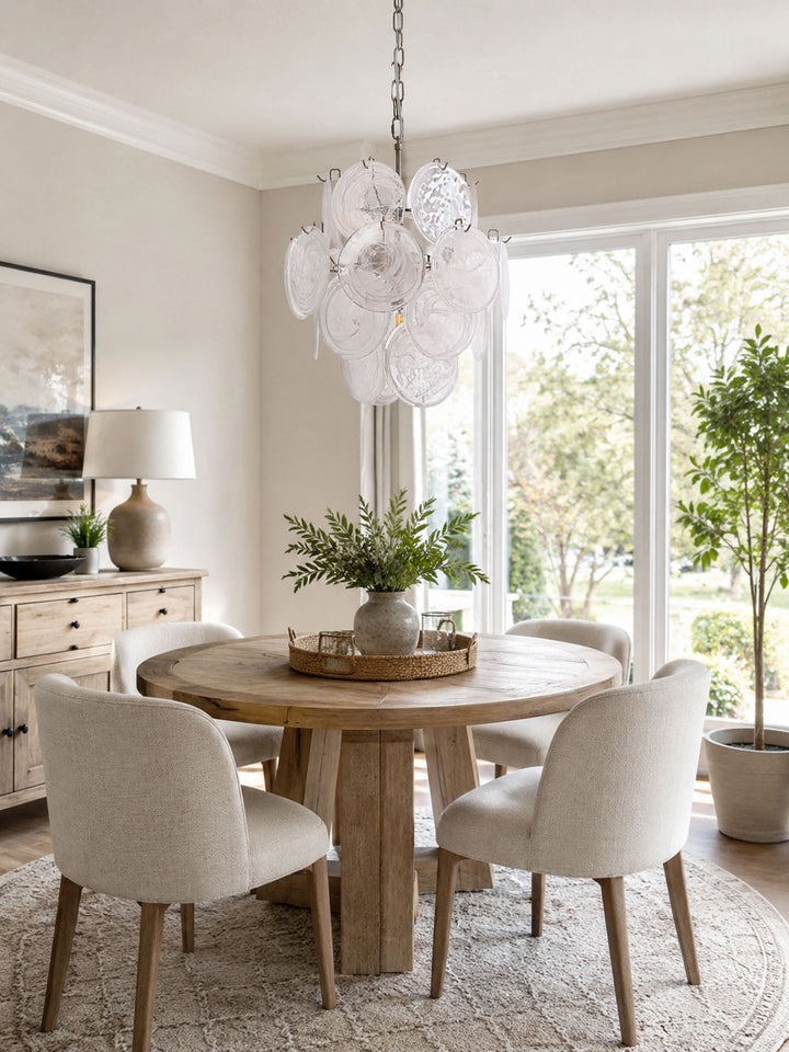 Aqua White Glass Chandelier - Vakkerlight