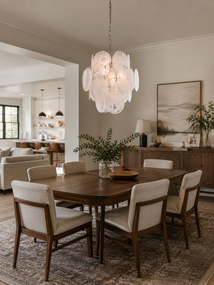 Aqua White Glass Chandelier - Vakkerlight