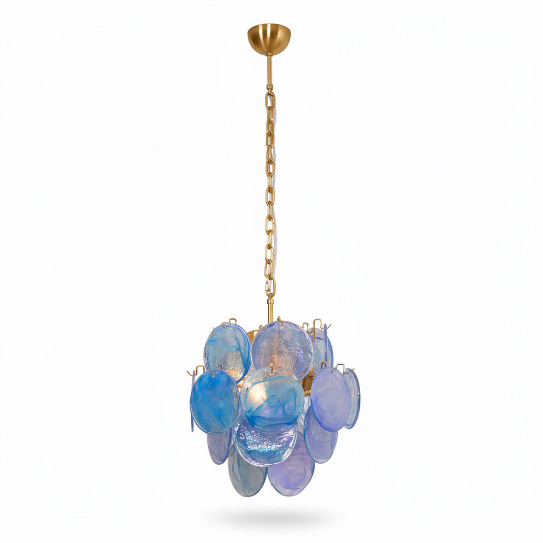 Aqua Blue Glass Murano Chandelier - Vakkerlight