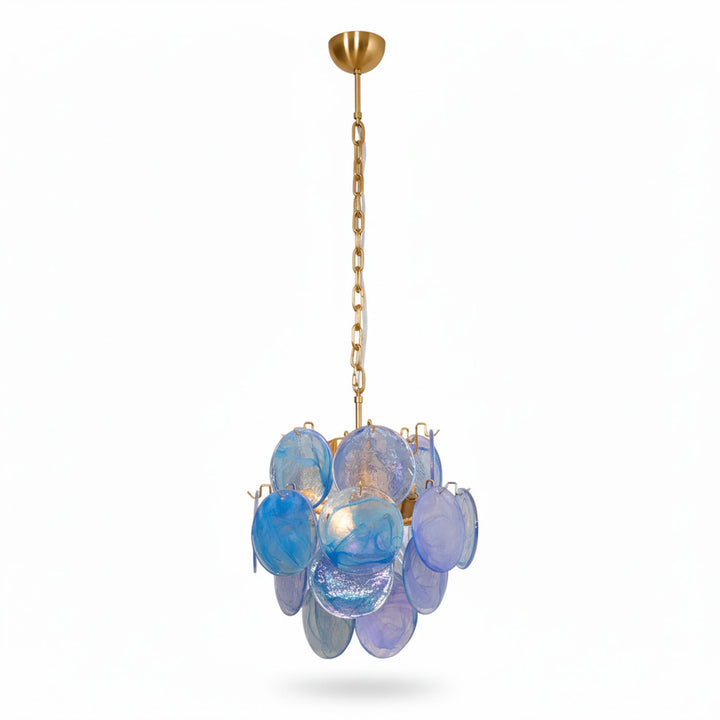 Aqua Blue Glass Murano Chandelier - Vakkerlight