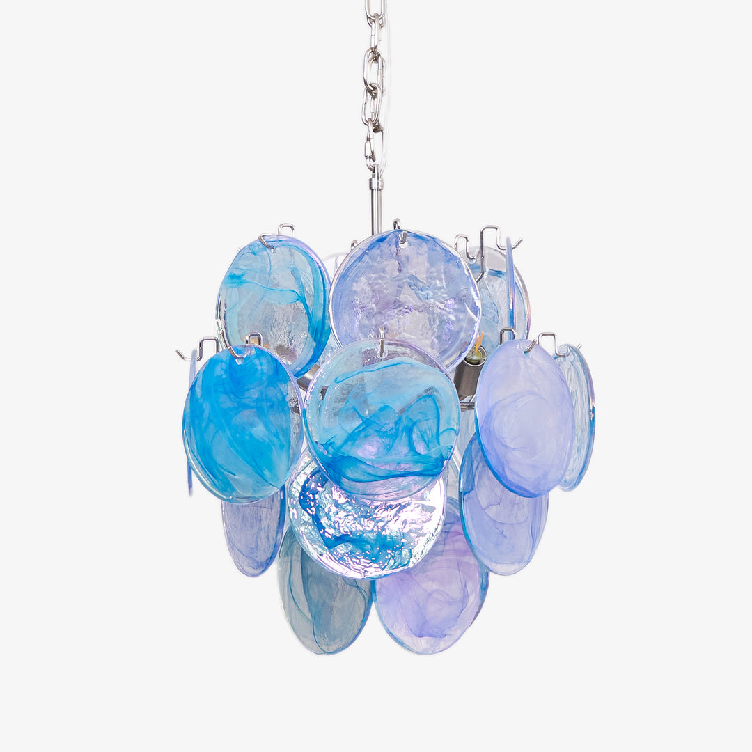 Aqua Blue Glass Murano Chandelier - Vakkerlight