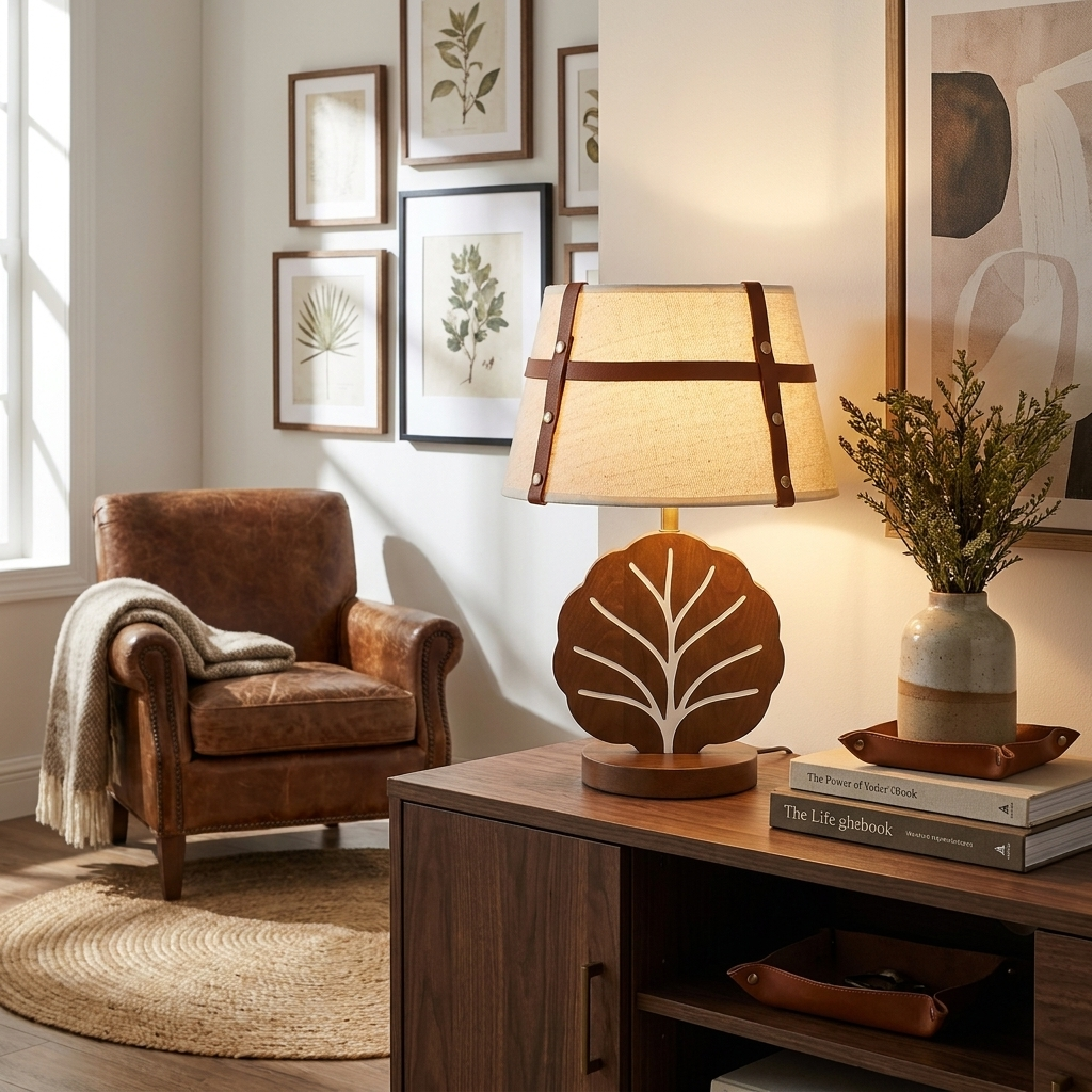 Arbor Ash Wood Table Lamp