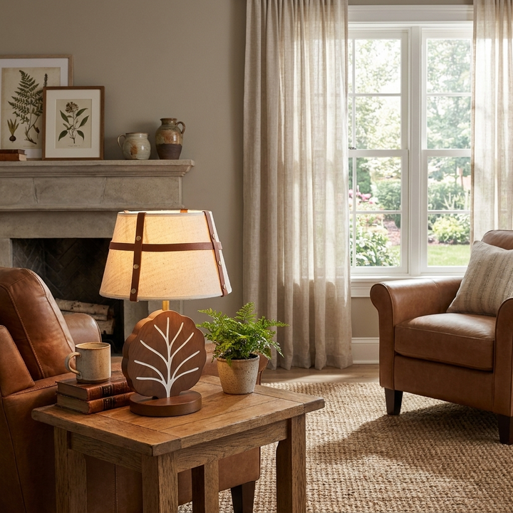 Arbor Ash Wood Table Lamp