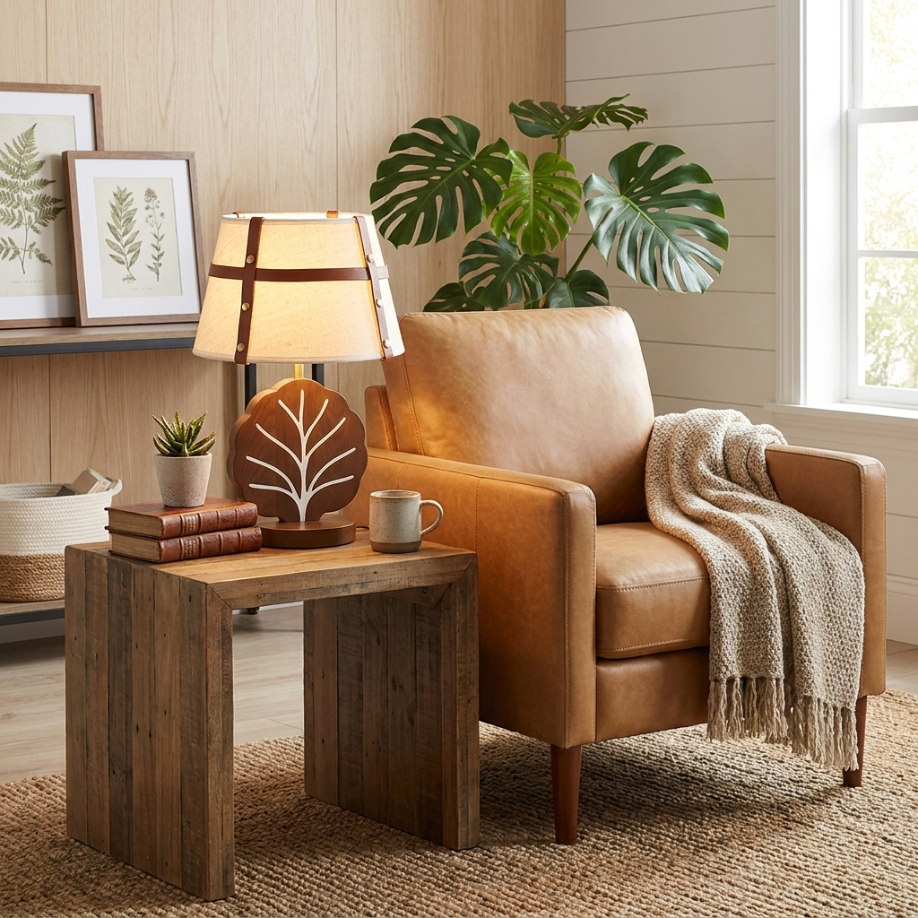 Arbor Ash Wood Table Lamp