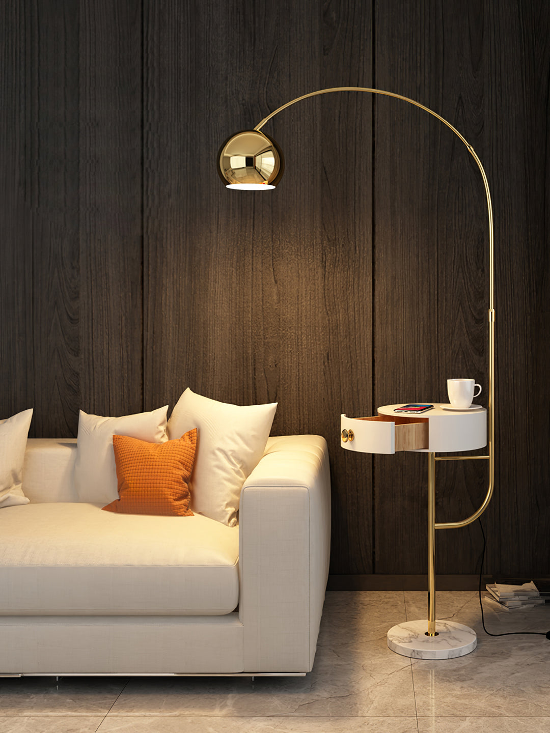 Arc Nightstand Floor Lamp - Vakkerlight