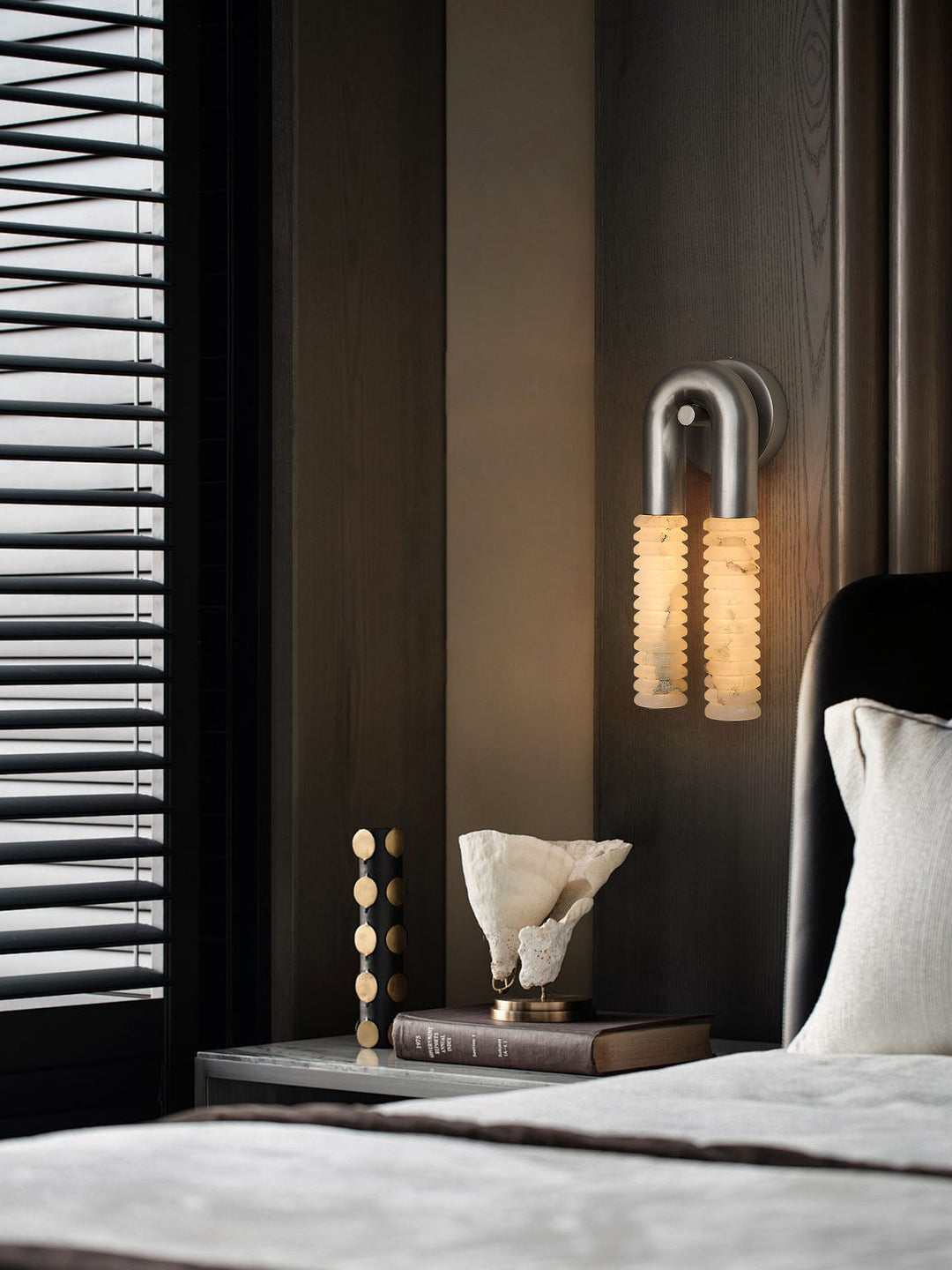 Arc Ridge Alabaster Wall Sconce