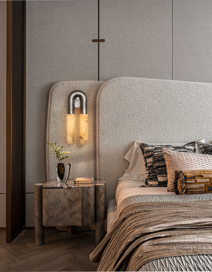 Arc Ridge Alabaster Wall Sconce