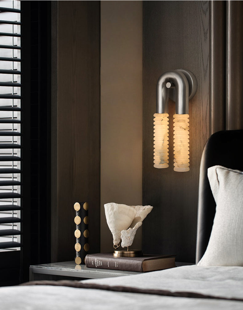 Arc Ridge Alabaster Wall Sconce