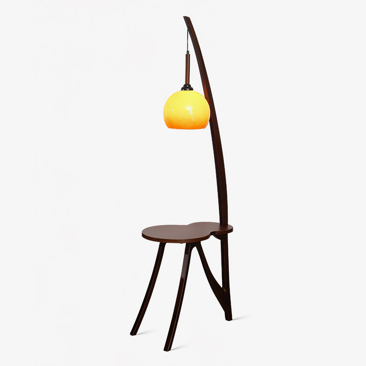 Arc Wood Hanging Floor Lamp - Vakkerlight