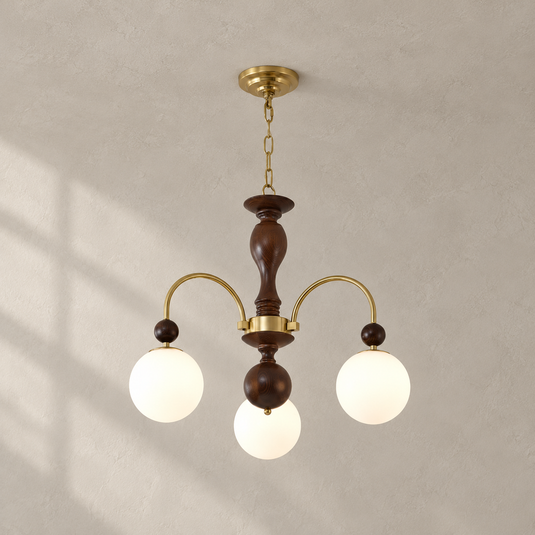 Archway Walnut Color Chandelier