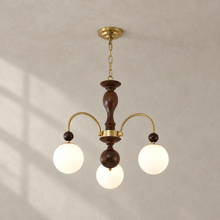 Archway Walnut Color Chandelier