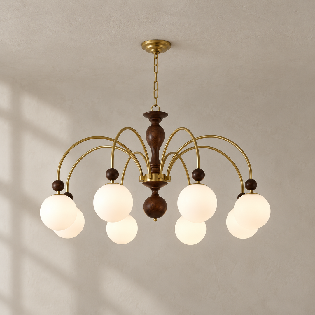 Archway Walnut Color Chandelier