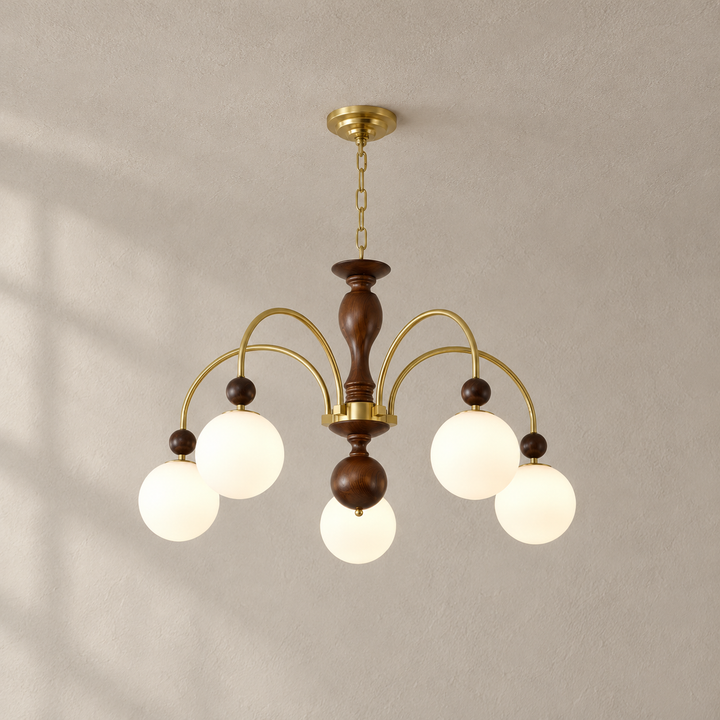Archway Walnut Color Chandelier