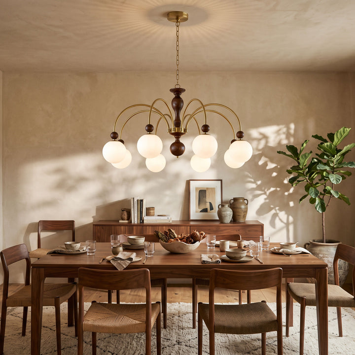 Archway Walnut Color Chandelier