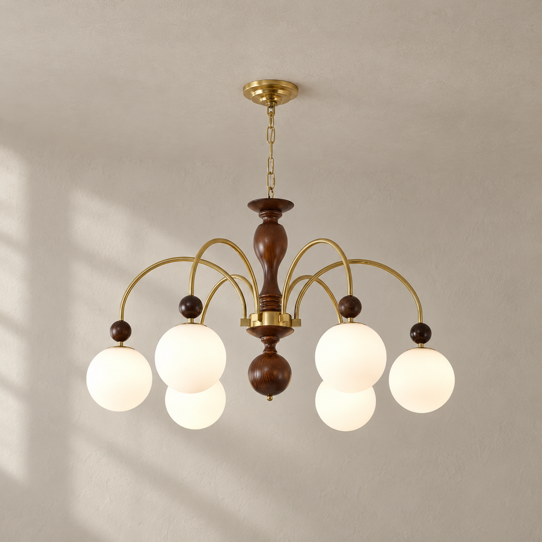Archway Walnut Color Chandelier