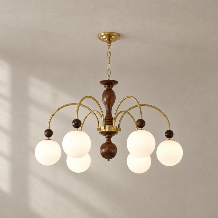 Archway Walnut Color Chandelier