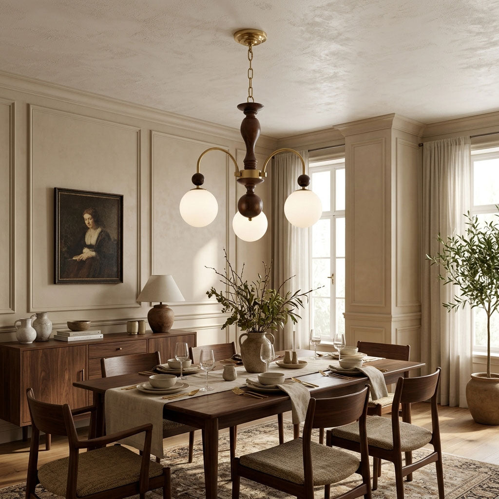 Archway Walnut Color Chandelier