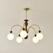 Archway Walnut Color Chandelier