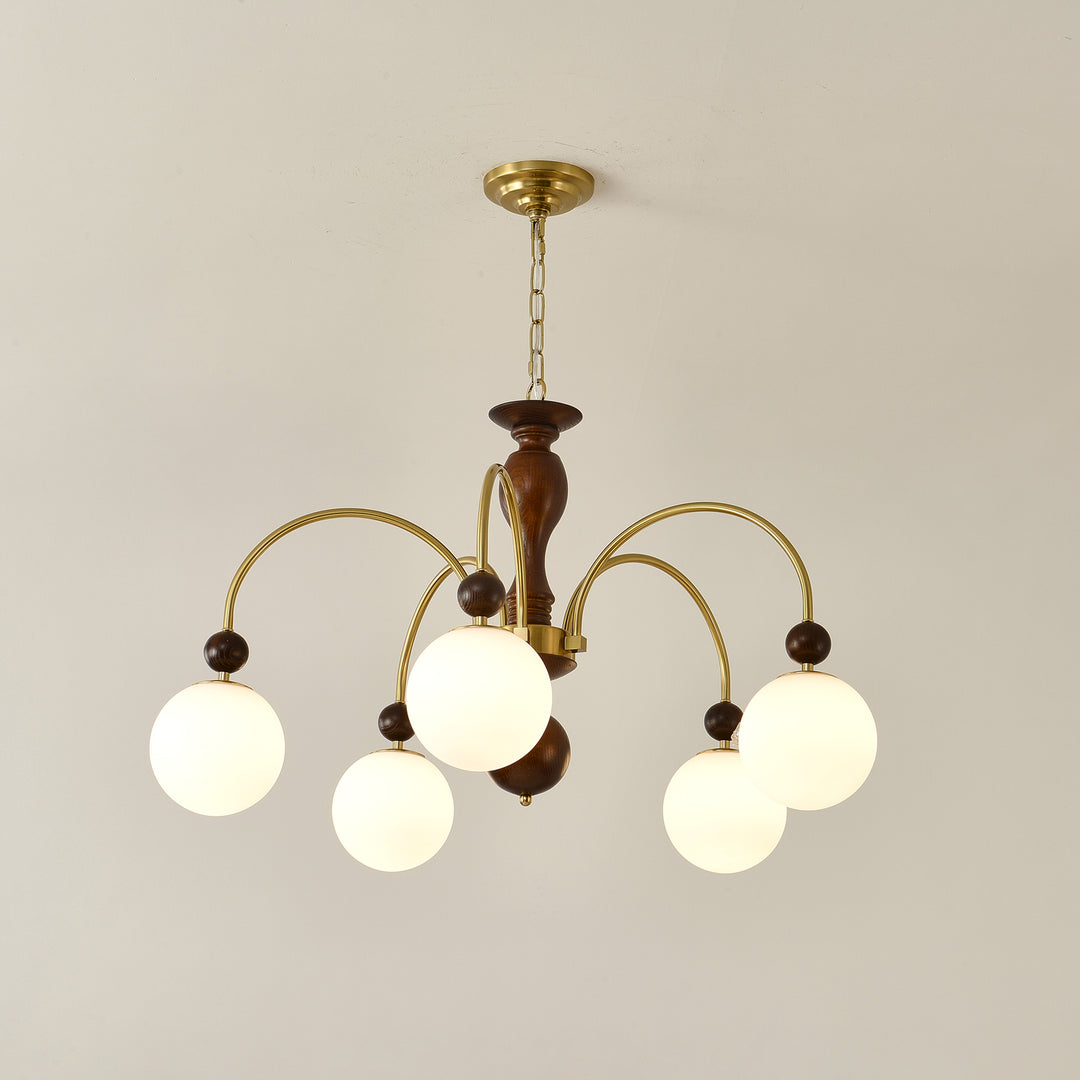 Archway Walnut Color Chandelier - Vakkerlight