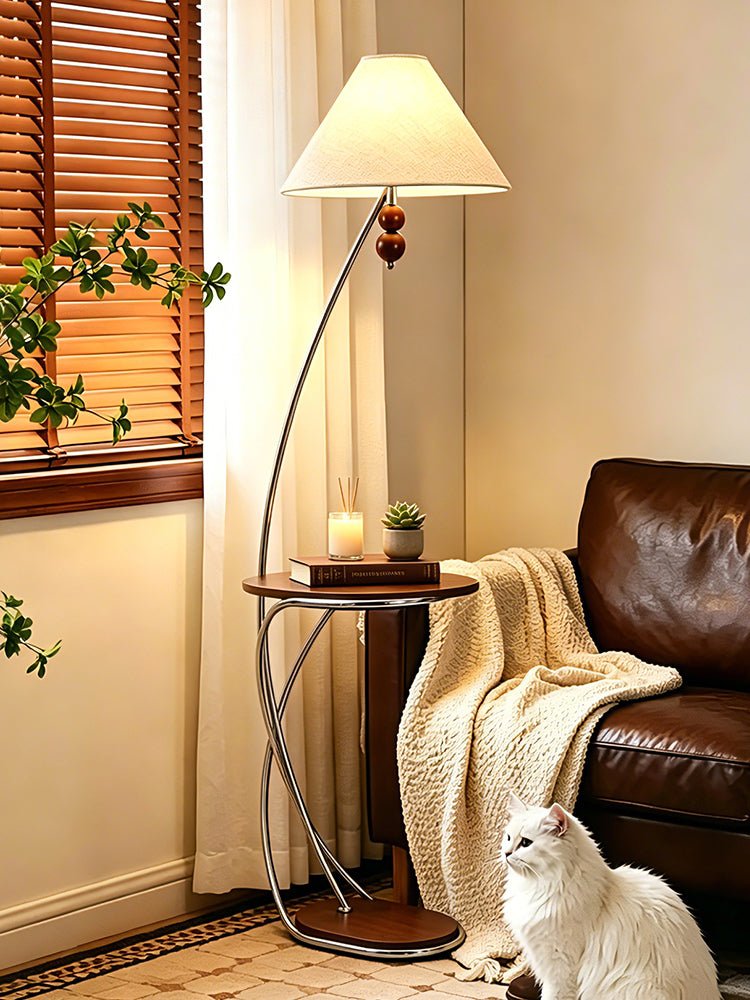 Aria Curved Shelf Floor Lamp - Vakkerlight