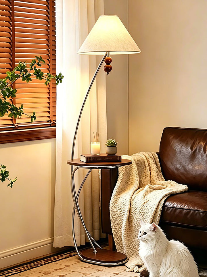 Aria Curved Shelf Floor Lamp - Vakkerlight
