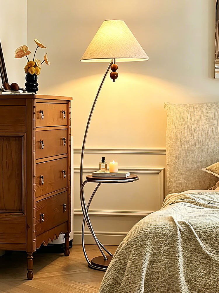 Aria Curved Shelf Floor Lamp - Vakkerlight