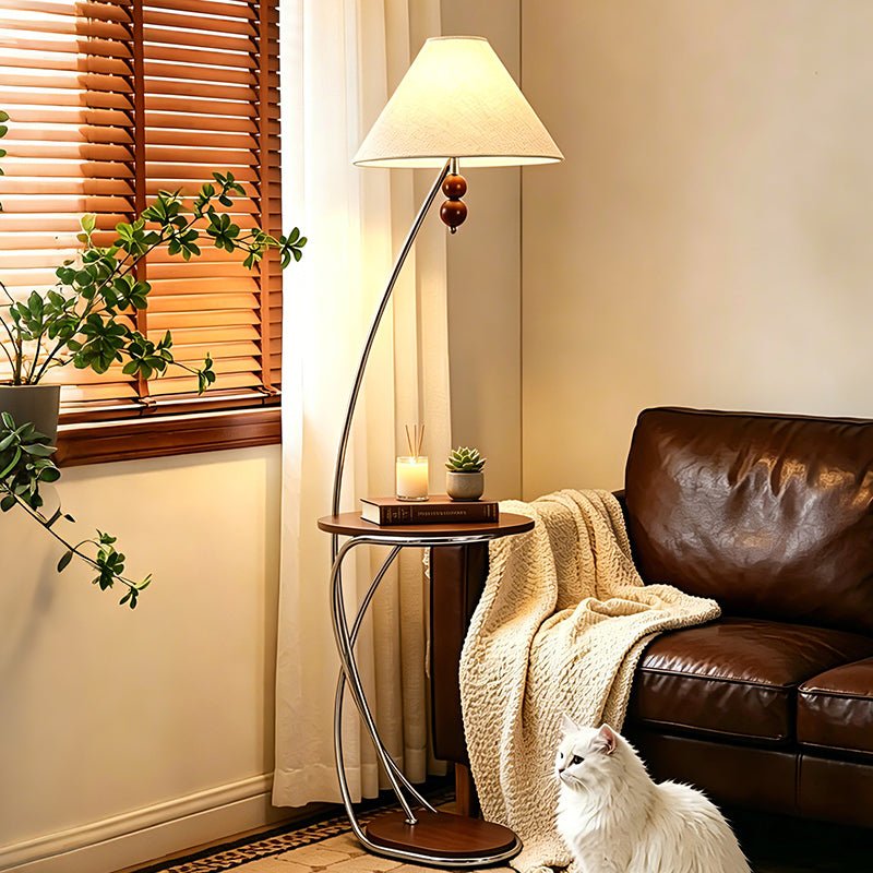 Aria Curved Shelf Floor Lamp - Vakkerlight