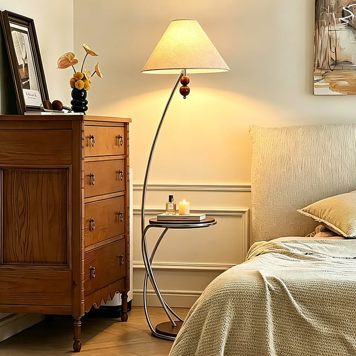Aria Curved Shelf Floor Lamp - Vakkerlight