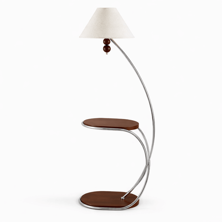 Aria Curved Shelf Floor Lamp - Vakkerlight