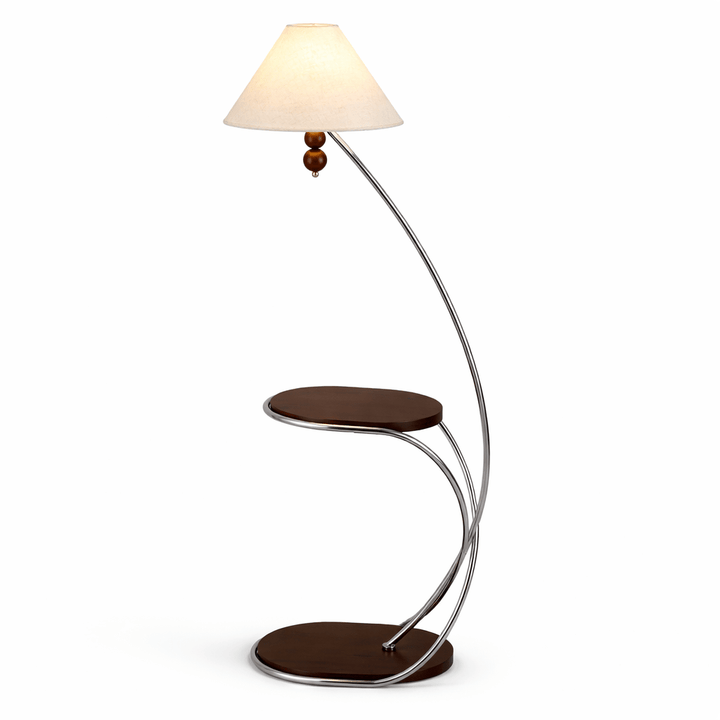 Aria Curved Shelf Floor Lamp - Vakkerlight