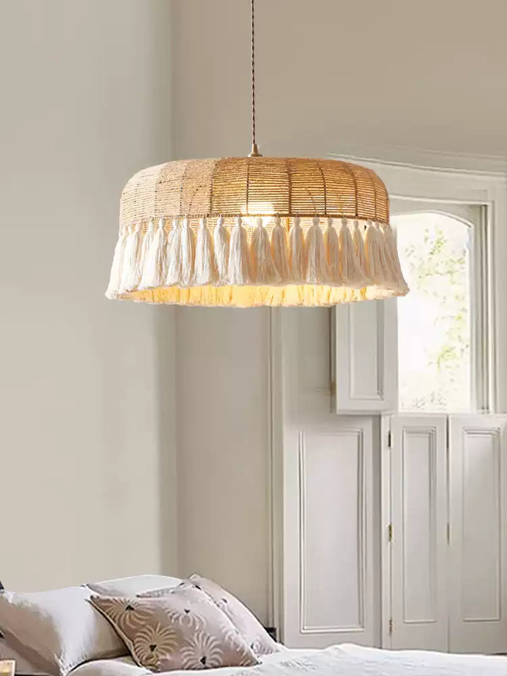 Arlina Jute Fringe Pendant Light