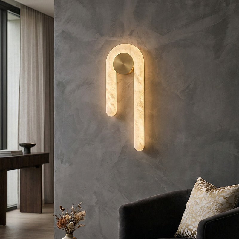 Arlo Loop Alabaster Wall Light - Vakkerlight