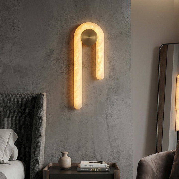 Arlo Loop Alabaster Wall Light - Vakkerlight