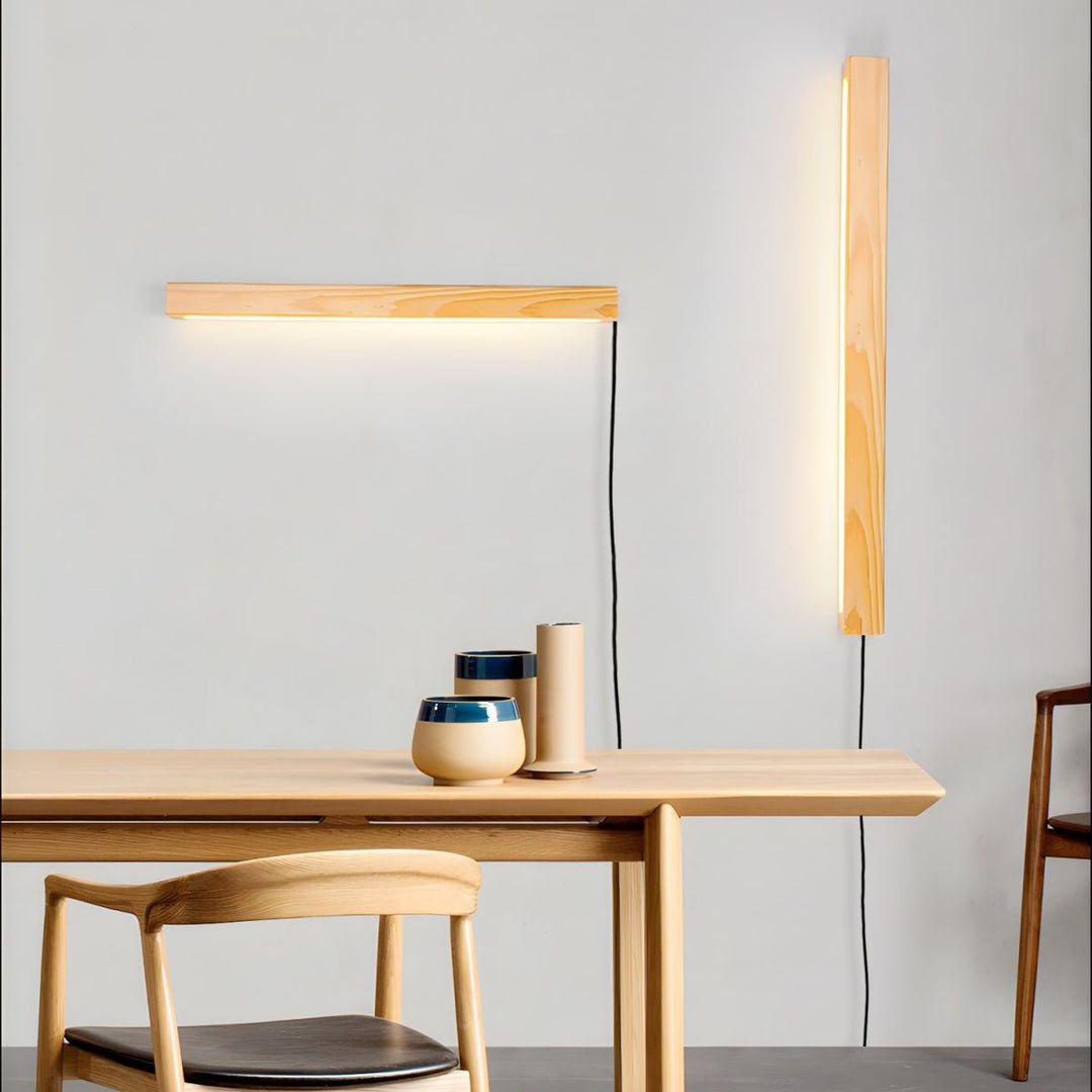 Arlo Linear Wood Plug - in Wall Light - Vakkerlight